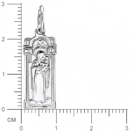 Подвеска-иконка "Богородица Казанская" из серебра (арт. 825967)