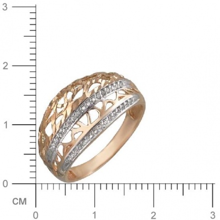 Кольцо с фианитами из серебра (арт. 825990)