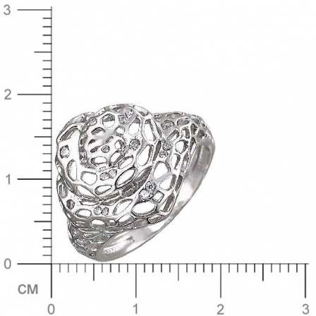 Кольцо с фианитами из серебра (арт. 825991)