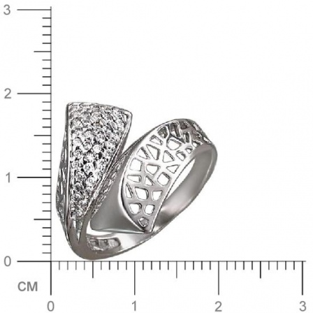 Кольцо с фианитами из серебра (арт. 825992)
