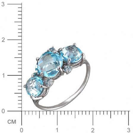 Кольцо с топазами из серебра (арт. 826294)