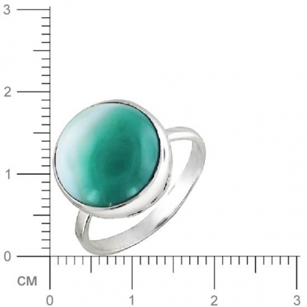 Кольцо с хризопразом из серебра (арт. 826536)