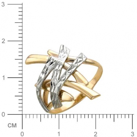 Кольцо из комбинированного золота (арт. 826569)