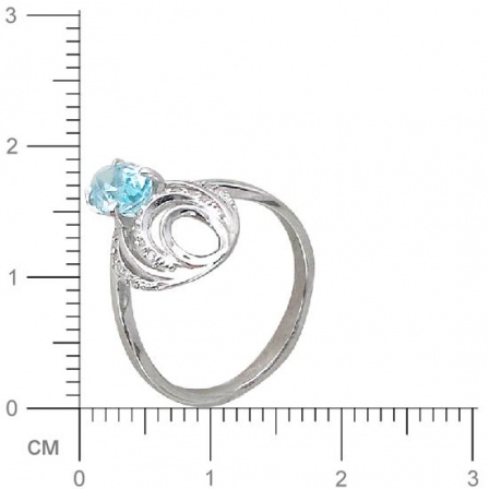 Кольцо с топазом, фианитами из серебра (арт. 826589)