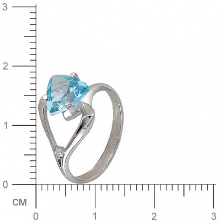Кольцо с топазом, фианитом из серебра (арт. 826590)