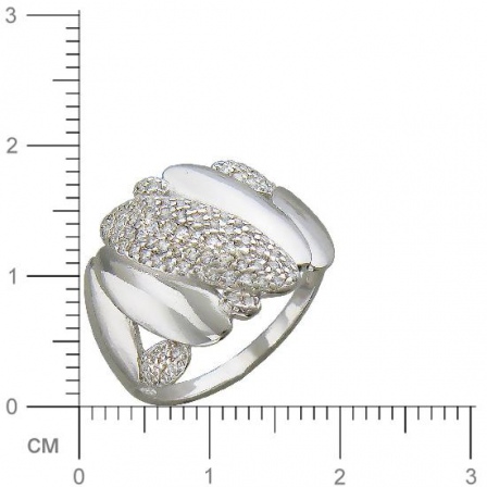 Кольцо с фианитами из серебра (арт. 826749)