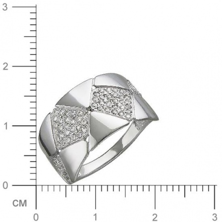Кольцо с фианитами из серебра (арт. 827314)