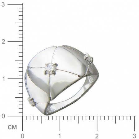 Кольцо с фианитами из серебра (арт. 827316)