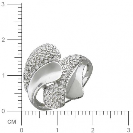 Кольцо с фианитами из серебра (арт. 827320)