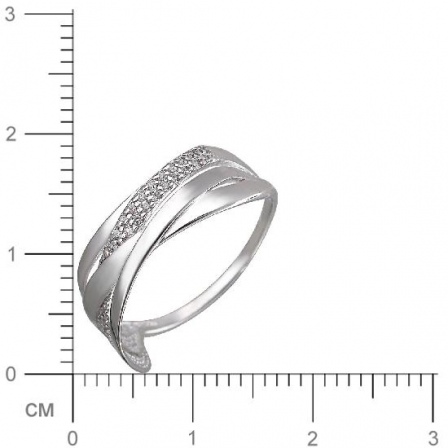Кольцо с фианитами из серебра (арт. 827333)