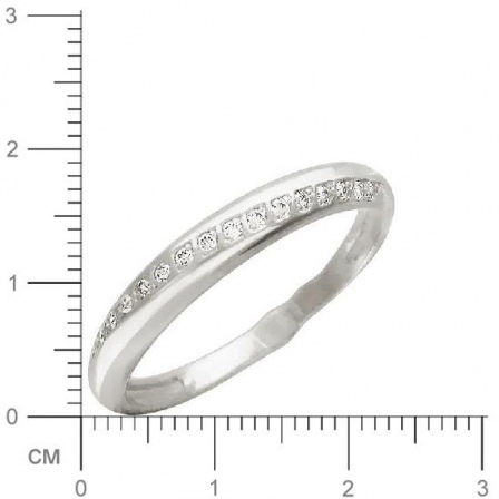 Кольцо с фианитами из серебра (арт. 828312)