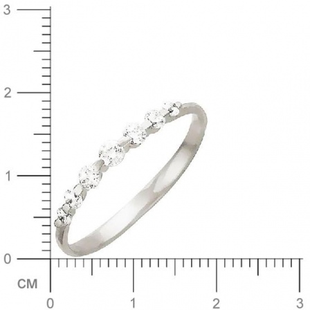 Кольцо с фианитами из серебра (арт. 828313)