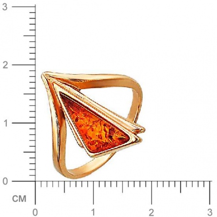 Кольцо с янтарем из серебра (арт. 828367)