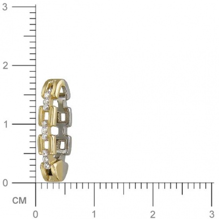 Подвеска с фианитами из комбинированного золота (арт. 828513)