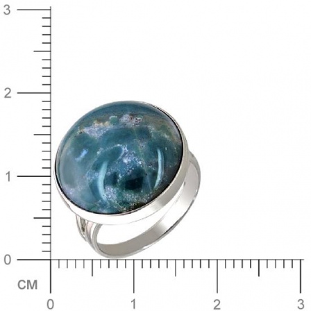 Кольцо с агатом из серебра (арт. 828736)