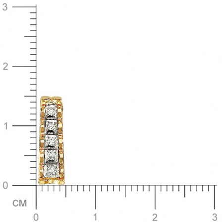 Подвеска с фианитами из комбинированного золота (арт. 829332)