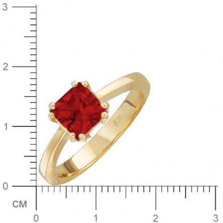 Кольцо с гранатом из красного золота (арт. 829405)
