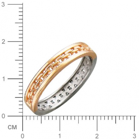 Кольцо из комбинированного золота (арт. 830067)