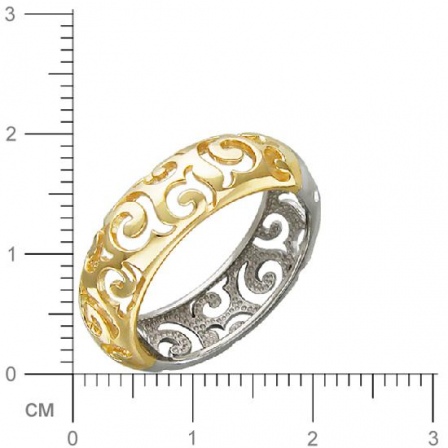 Кольцо из комбинированного золота (арт. 830434)