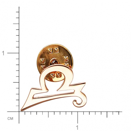 Значок "Весы" из красного золота (арт. 830631)