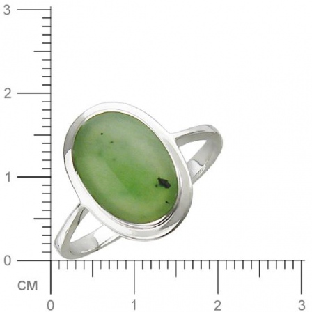 Кольцо с нефритом из серебра (арт. 830739)