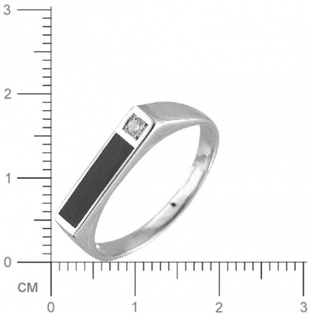 Кольцо с агатом, фианитом из серебра (арт. 830812)