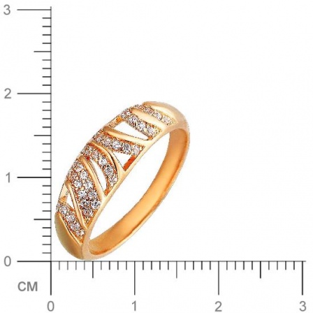 Кольцо с фианитами из красного золота (арт. 831311)