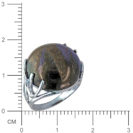 Кольцо с тигровым глазом из серебра (арт. 831457)
