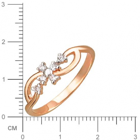 Кольцо с фианитами из красного золота (арт. 831910)