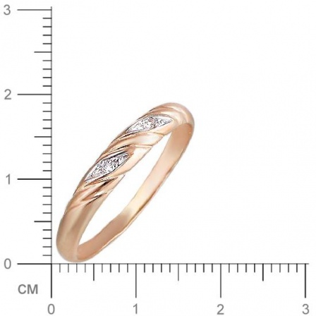 Кольцо с фианитами из красного золота (арт. 831977)