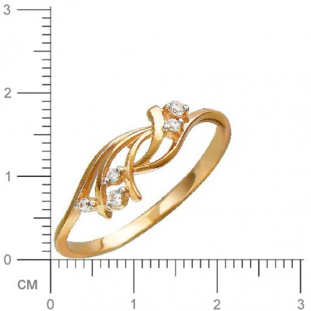 Кольцо с фианитами из красного золота (арт. 831995)