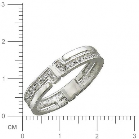 Кольцо с фианитами из серебра (арт. 832294)