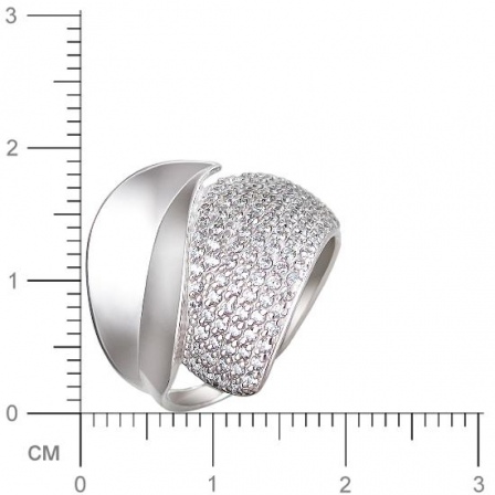 Кольцо с фианитами из серебра (арт. 832560)