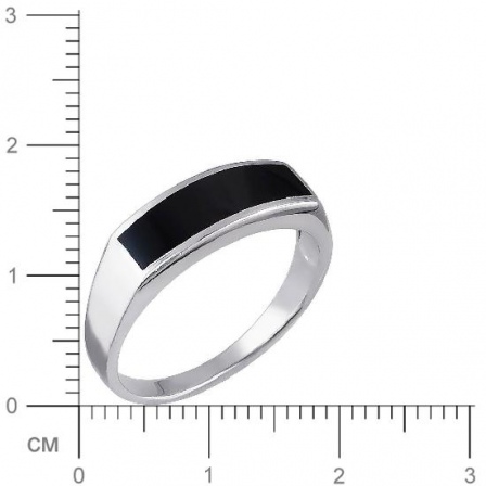 Кольцо с ониксом из серебра (арт. 832825)