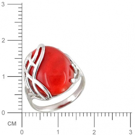 Кольцо с сердоликом из серебра (арт. 832872)