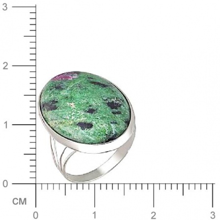 Кольцо с нефритом из серебра (арт. 832945)