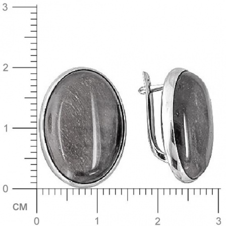 Серьги с агатами из серебра (арт. 832957)