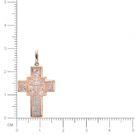 Крестик из красного золота (арт. 833053)