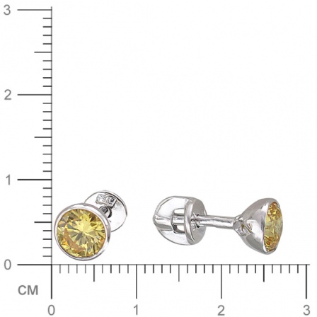 Серьги с фианитами из серебра (арт. 833492)