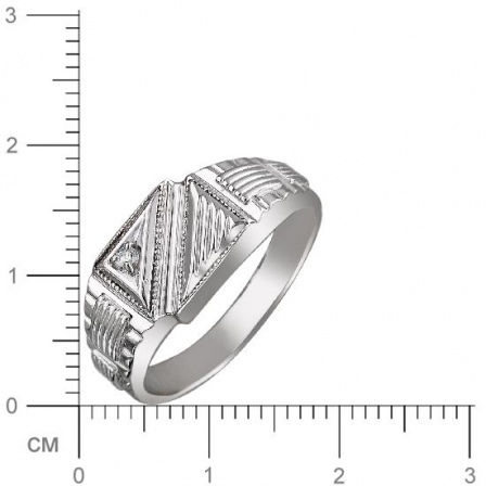 Кольцо с фианитом из серебра (арт. 833784)