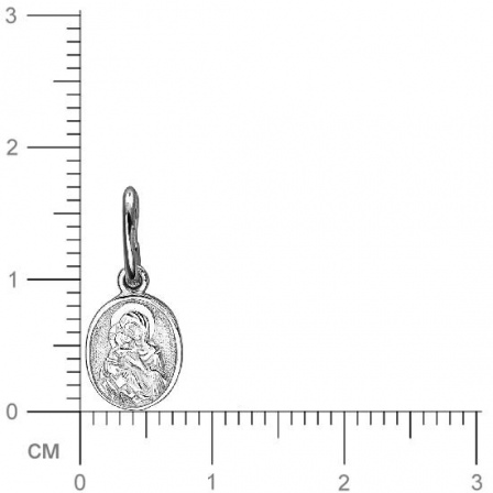 Подвеска-иконка "Богородица Владимирская" из серебра (арт. 833990)