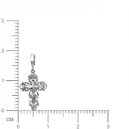 Крестик с фианитами из серебра (арт. 834132)