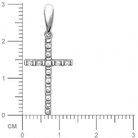 Крестик с фианитами из серебра (арт. 834133)
