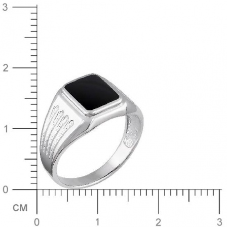 Кольцо с ониксом из серебра (арт. 834545)