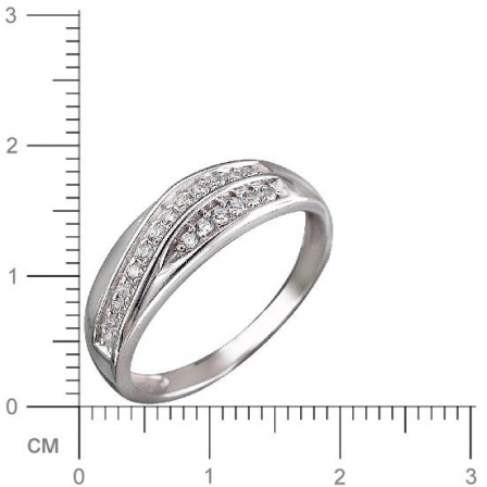 Кольцо с фианитами из серебра (арт. 834749)
