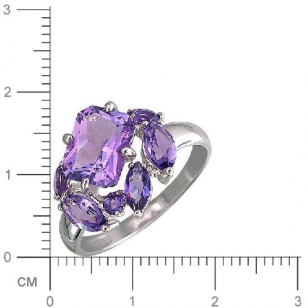 Кольцо с аметистом из серебра (арт. 834794)