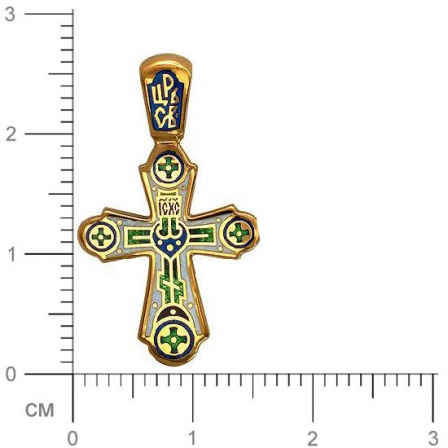 Крестик из серебра с позолотой (арт. 835172)