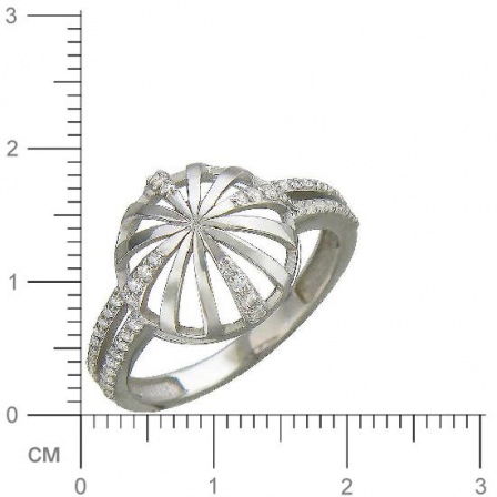 Кольцо с 52 фианитами из серебра (арт. 835463)