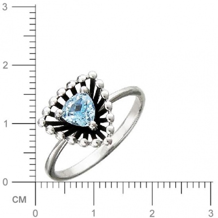 Кольцо с 1 топазом из серебра (арт. 835792)