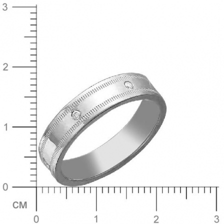 Кольцо с 6 фианитами из серебра (арт. 836438)